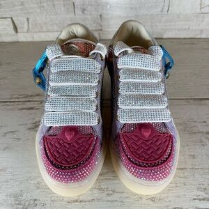 KURT GEIGER LONDON SOUTHBANK TAG PLATFORM CRYSTAL EMBELLISHED SNEAKERS NEW 36.5